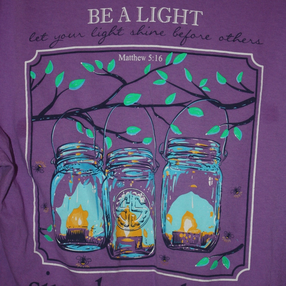 Simply Southern "Be a Light" Short Sleeve Shirt L